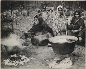 (GYPSIES) Group of 28 rare and remarkable photographs of gypsies, the nomads of Europe.